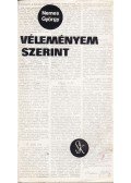 Nemes György - Véleményem szerint (dedikált)
