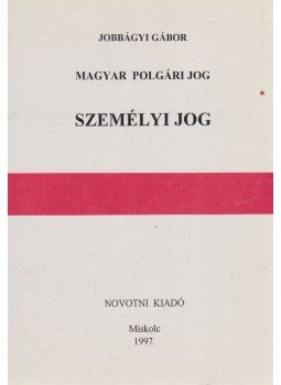Jobbágyi Gábor - Személyi jog, Miskolc 1997 antikvár könyv