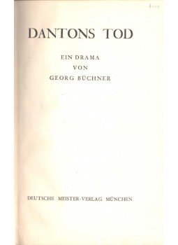 BÜCHNER,GEORG - Dantons Tod BÜCHNER,GEORG - Dantons Tod, München 1922 antikvár könyv