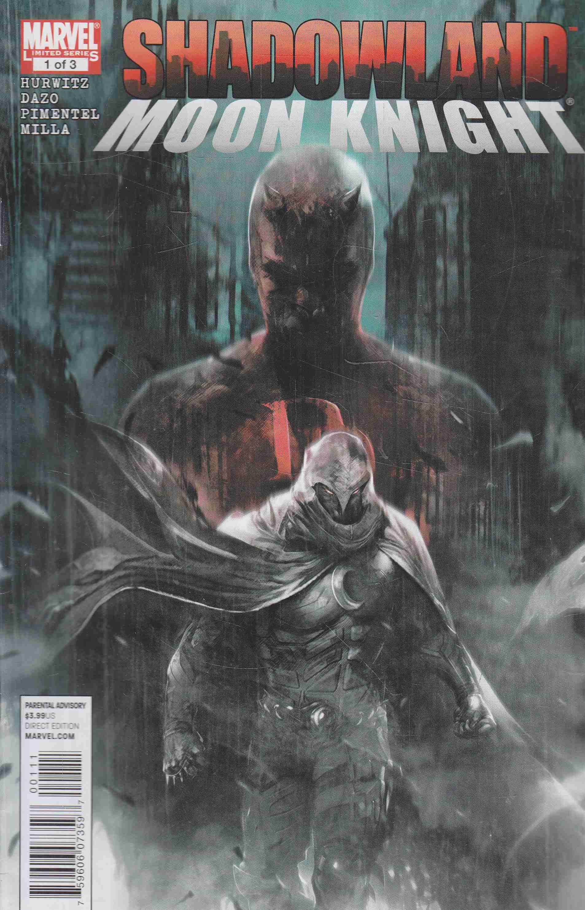 Gregg Hurwitz, Dazo, Bong - Shadowland: Moon Knight No. 1. Gregg Hurwitz, Dazo, Bong - Shadowland: Moon Knight No. 1., 2010 antikvár könyv