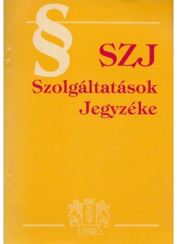 - Szolgáltatások jegyzéke - Szolgáltatások jegyzéke, Budapest 2000 antikvár könyv