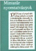 Janka Gyula - Miniatűr nyomtatványok (mini)