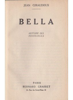 Jean Giraudoux - Bella Jean Giraudoux - Bella, Paris 1926 antikvár könyv