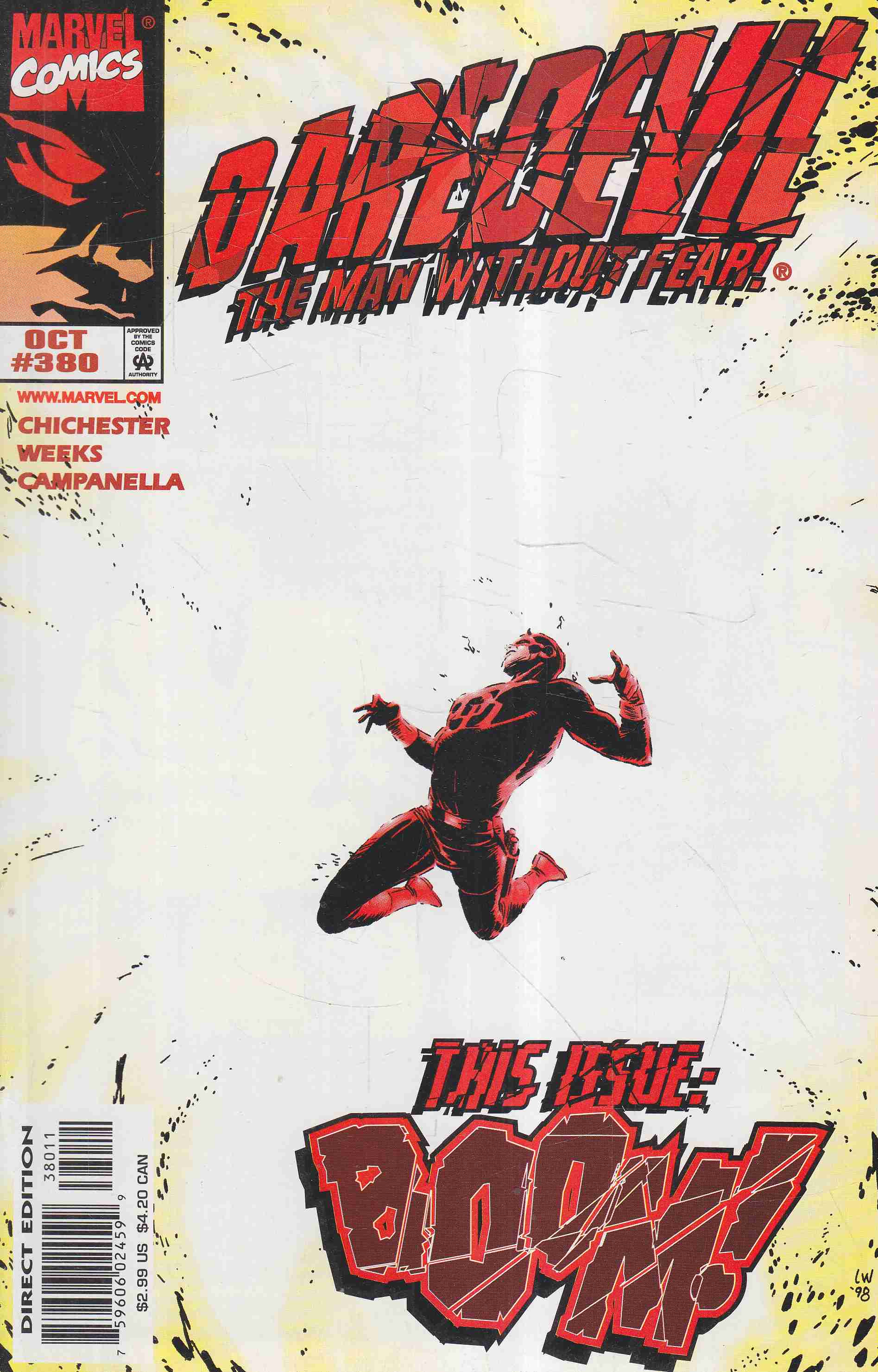 Chichester, D. G., Weeks, Lee - Daredevil Vol. 1. No. 380. Chichester, D. G., Weeks, Lee - Daredevil Vol. 1. No. 380., 1998 antikvár könyv