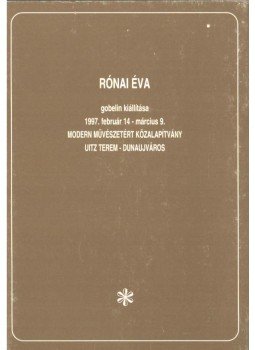  - Rónai Éva gobelin kiállítása,  1997 antikvár könyv