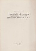Vértes O. András - Nyelvjárási változatok vagylagos jelölése Dévai Bíró helyesírásában