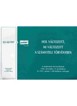 Kapásiné dr. Buza Mária - Hol változott, mi változott a számviteli törvényben, Budapest 1997 antikvár könyv