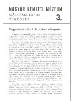  - Fegyverábrázolások bronzkori edényeken,  1977 antikvár könyv