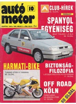 dr. Nádasi Antal - Autó-Motor 1992. 45. évf. 10. szám dr. Nádasi Antal - Autó-Motor 1992. 45. évf. 10. szám, Budapest 1992 antikvár könyv