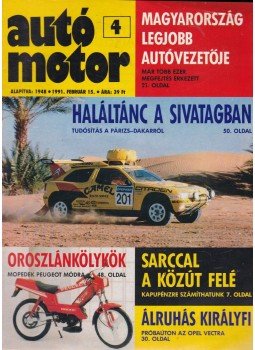 dr. Nádasi Antal - Autó-Motor 1991. 44 évf. 4. szám, Budapest 1991 antikvár könyv