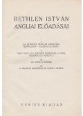 Bethlen István - Bethlen István angliai előadásai