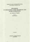 Korponay Béla - Readings in semantics, case grammar and word-formation