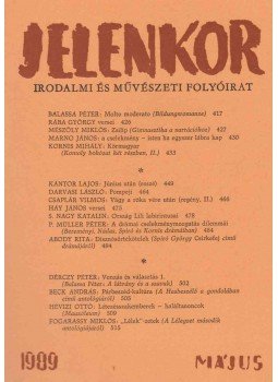 Csordás Gábor - Jelenkor 1989. május Csordás Gábor - Jelenkor 1989. május, Pécs 1989 antikvár könyv