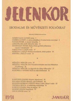 Csordás Gábor - Jelenkor 1991. január Csordás Gábor - Jelenkor 1991. január, Pécs 1991 antikvár könyv