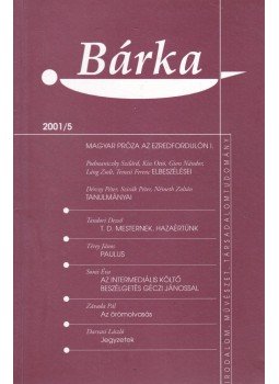 Elek Tibor - Bárka 2001/5 Elek Tibor - Bárka 2001/5, Békéscsaba 2001 antikvár könyv