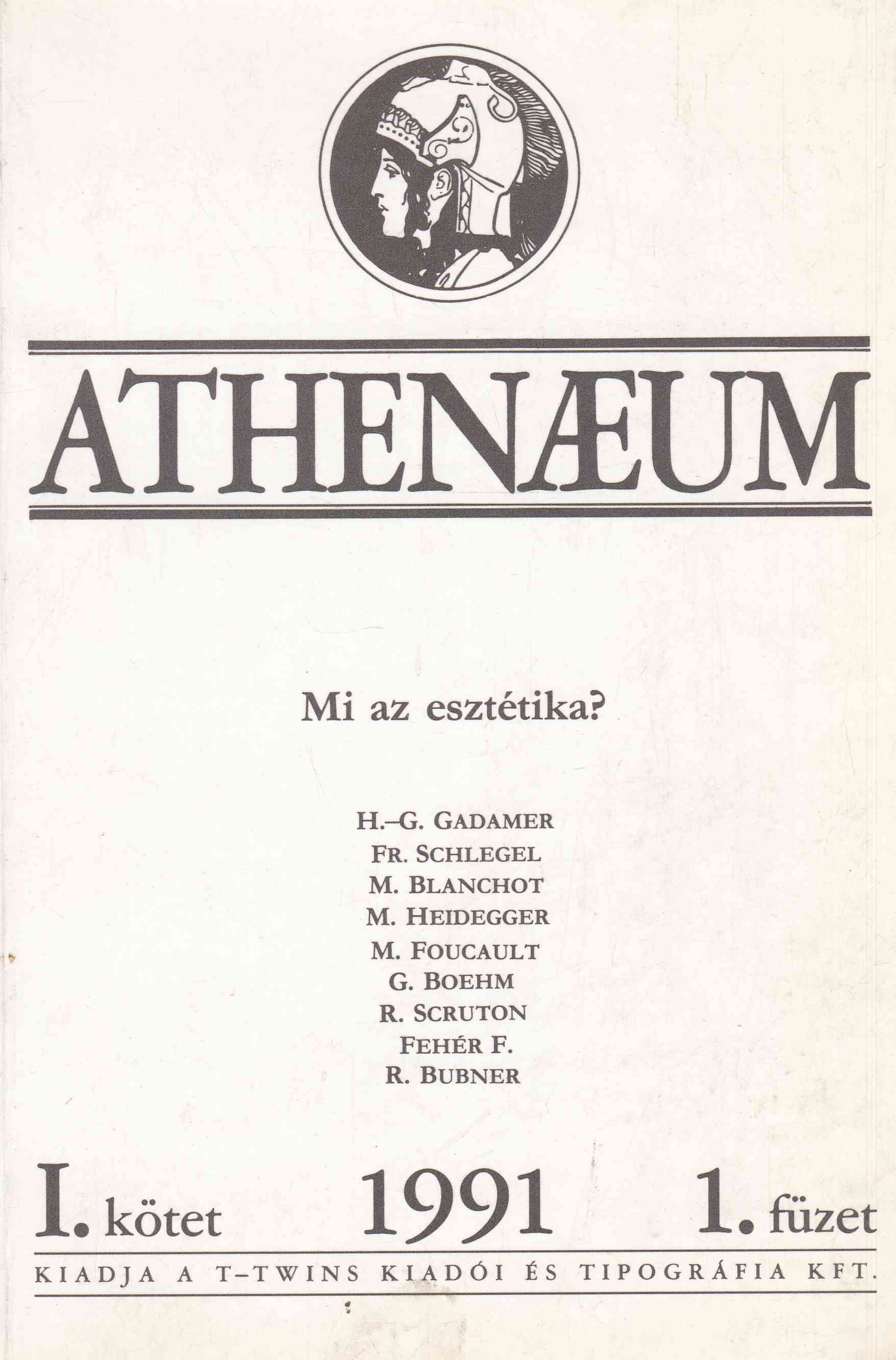 Bacsó Béla - Athenaeum 1991 I/1 Bacsó Béla - Athenaeum 1991 I/1, Budapest 1991 antikvár könyv