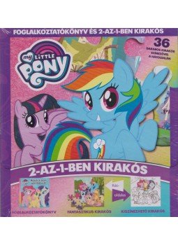  - My Little Pony - Foglalkoztatókönyv és 2-az-1-ben kirakós - 36 darabos kirakós színezővel a hátoldalán,  2017 antikvár könyv