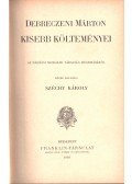 Debreczeni Márton - Debreczeni Márton kisebb költeményei