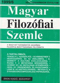 Lendvai L. Ferenc, Steiger Kornél - Magyar Filozófiai Szemle 1999/6 Lendvai L. Ferenc, Steiger Kornél - Magyar Filozófiai Szemle 1999/6, Budapest 1999 antikvár könyv