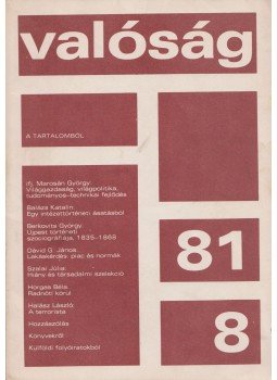 Kőrösi József - Valóság 1981/8 Kőrösi József - Valóság 1981/8, Budapest 1981 antikvár könyv
