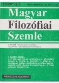 Áron László - Magyar filozófiai szemle 1999/1-2-3