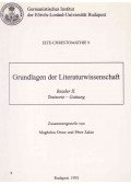 Orosz Magdolna,Zalán Péter - Grundlagen der Literaturwissenschaft - Reader II.