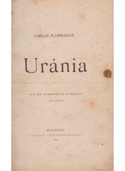Flammarion, Camille - Uránia Flammarion, Camille - Uránia, Budapest 1890 antikvár könyv