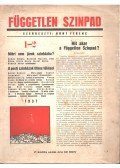 Hont Ferenc - Független szinpad 1-2. szám