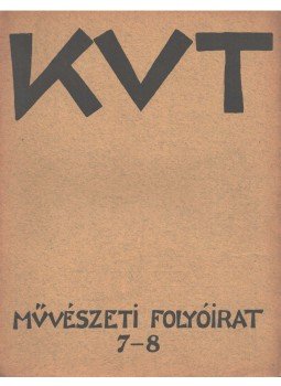 Rózsa Miklós - KVT I. évf. 7-8. szám,  1926 antikvár könyv