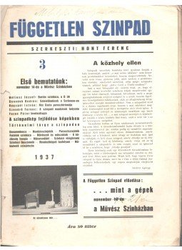 Hont Ferenc - Független szinpad 3. szám,  1937 antikvár könyv