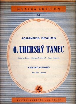 Johannes Brahms - 6. Uhersky tanec Johannes Brahms - 6. Uhersky tanec, Praha 1948 antikvár könyv