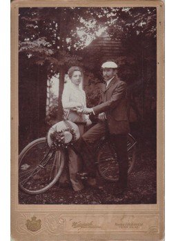  - Pár biciklivel (fotó), Marosvásárhely 1901 antikvár könyv