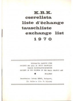  - K.B.K. cserelista,  1970 antikvár könyv