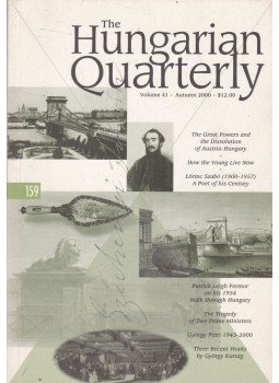 Vajda Miklós - The Hungarian Quarterly Volume 41 Autumn 2000, Budapest 2000 antikvár könyv