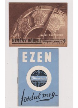  - Orion rádiók és villamos háztartási készülékek árjegyzéke – Kemény Róbert rádiójavító mester 44-es árjegyzéke, Budapest 1944 antikvár könyv