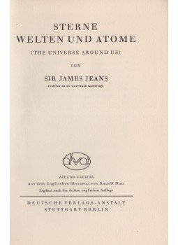 Sir James Jeans - Sterne, Welten und Atome Sir James Jeans - Sterne, Welten und Atome, Stuttgart 0 antikvár könyv