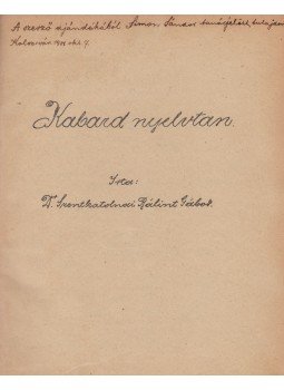 Bálint Gábor - Kabard nyelvtan Bálint Gábor - Kabard nyelvtan, Kolozsvár 1900 antikvár könyv