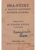 Czapik Gyula dr. - Ima-füzet