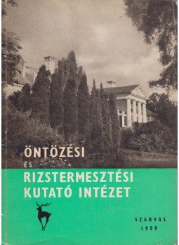  - Öntözési és Rizstermesztési Kutató Intézet, Szarvas 1959 antikvár könyv