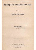 Gustav Falter,Cassirer, Ernst - Beiträge zur Geschichte der Idee I. - Philon und Plotin / Der kritische Idealismus und die Philosophie des "gesunden Menschenverstandes"