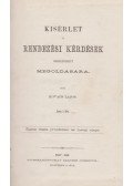 Kovács Lajos - Kisérlet a rendezési kérdések részletezett megoldására