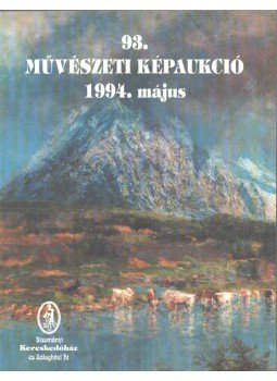  - 93. művészeti képaukció,  1994 antikvár könyv