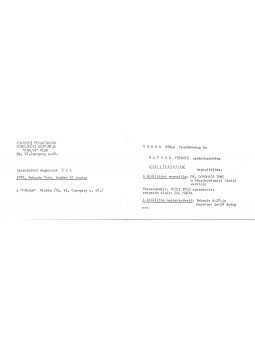  - Meghívó Török Gyula festőművész és Matzon Frigyes szobrászművész kiállításának megnyitójára,  1978 antikvár könyv