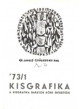 Galambos Ferenc - Kisgrafika 73/1 Galambos Ferenc - Kisgrafika 73/1, 1973 antikvár könyv
