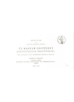  - Meghívó az Új magyar festészet kiállítás megnyitására,  1967 antikvár könyv