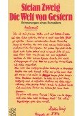 Zweig, Stefan - Die Welt von Gestern