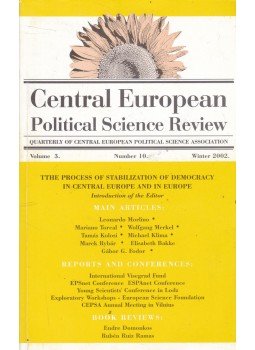Simon János (szerk.) - Central European Political Science Review vol. 3. no. 10 Simon János (szerk.) - Central European Political Science Review vol. 3. no. 10, Budapest 2002 antikvár könyv