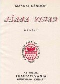 Makkai Sándor - Sárga vihar