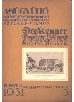 Szilárd Vilmos - A Műgyűjtő 1931/3,  1931 antikvár könyv