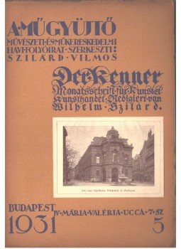 Szilárd Vilmos - A Műgyűjtő 1931/5,  1931 antikvár könyv